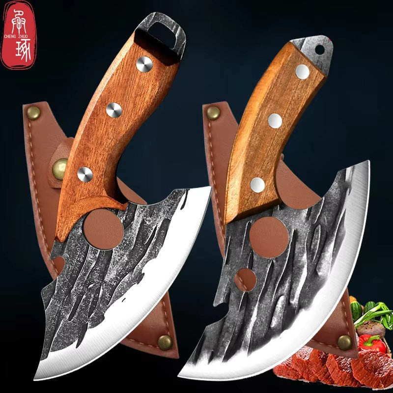 Multifunctional Kitchen Knife Stainless Steel Forged Knife Meat Cleaver Boning Knife with Bottle Opener Portable Pocket Knife