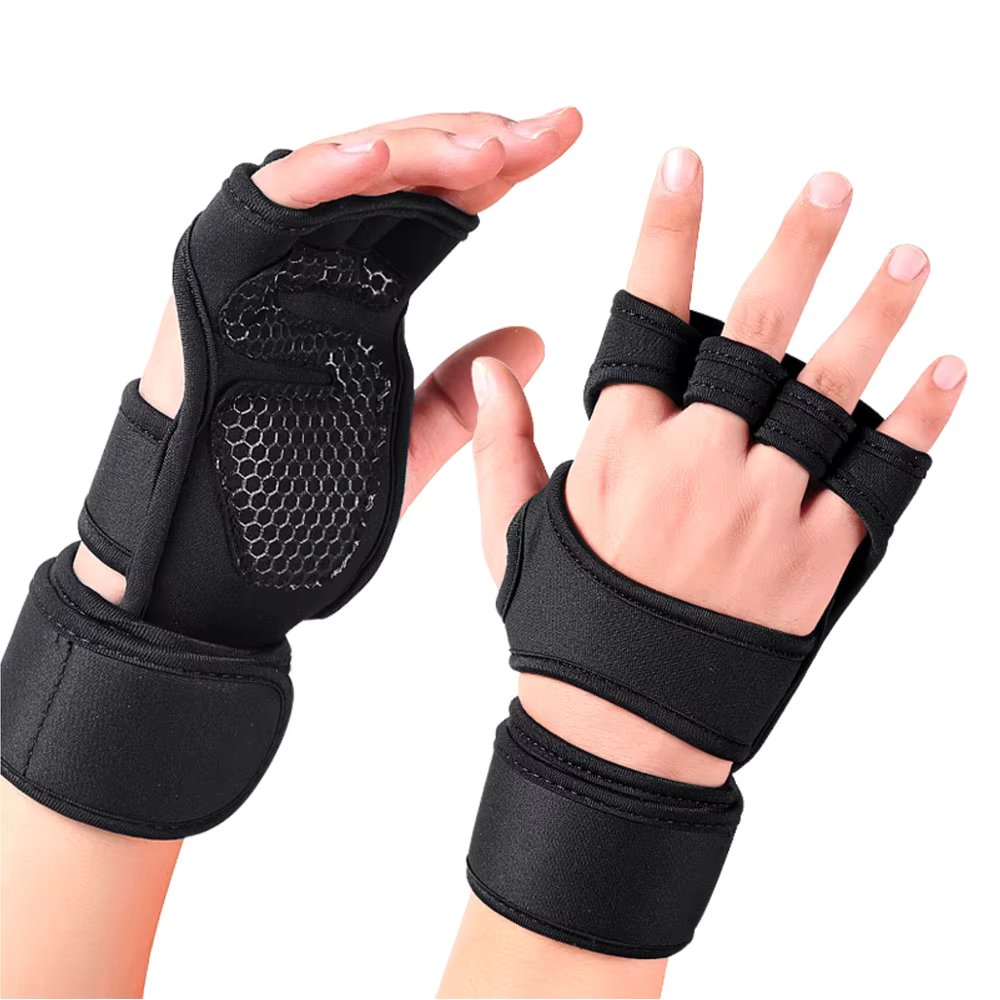Gym Gloves Wristprotects Chin-hanger Iron Band Weight Gloves Crossfit grip