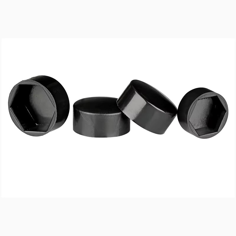 Black/White/Gray Hexagonal Nut Flat Head Plastic Protective Cap External Hexagonal Screw Decorative Cap Dust-Proof Cover