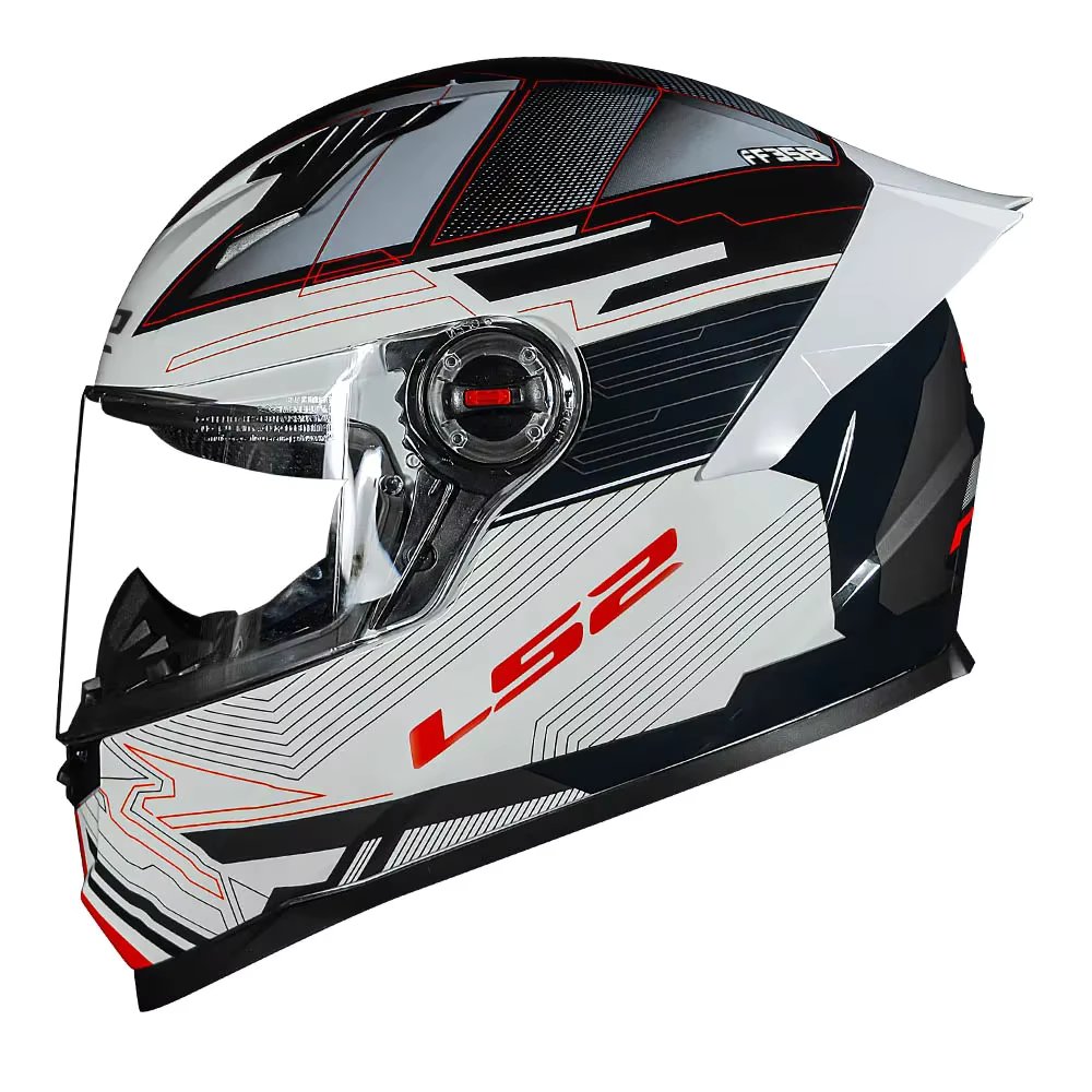 Helmet Ls2 FF358 Classic S Digital Black with White