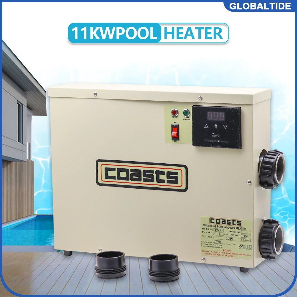 11KW 220V Electric Digital Water Heater Thermostat Swimming Pool Heater SPA Hot Tub Bath Heating Adjustable Temperature