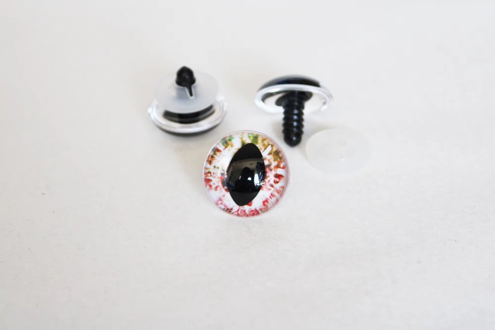 20pcs/lot 9mm to 30mm colorful  toy cat eyes with hand washer for doll findings -MT5