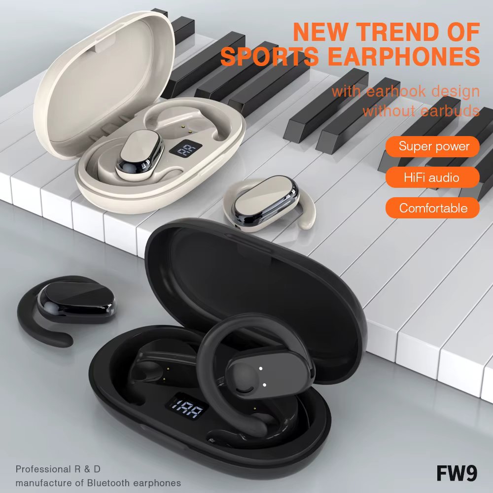 Wireless touch Bluetooth earphones 5.3 pair ear on ear game call noise reduction and comfortable music earphone charging compart