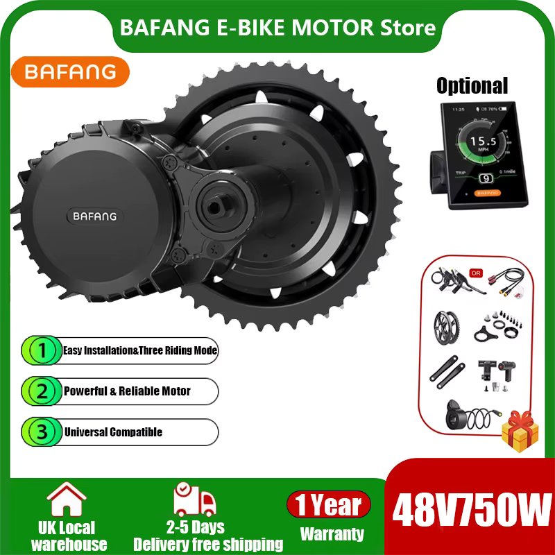 Bafang 750W 48V Motor Kit Complete Set Electric Bike Middle Drive 8fun BBS02 BBS02B EBike Conversion Kit Central Bicycle Engine