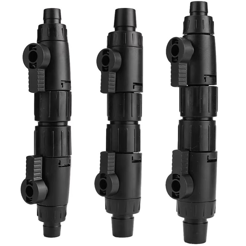 12mm/16mm Double Tap Quick Release Connector Aquarium Water Flow Control Valve Quick Release No-Leak Aquarium Filter Connector