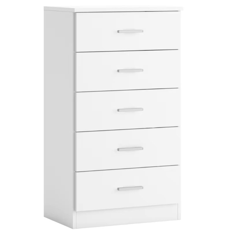 Sinfonier Couple, Comodas with drawers bedroom, drawers bedroom, Comodas with drawers, bedroom furniture, narrow drawers, Sinfonier with drawers, white drawers, furniture, matte white 50x90x33 cm