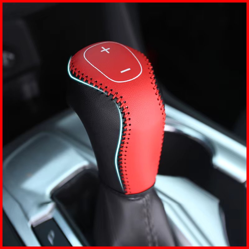Car Gear Covers DIY Hand-stitched Genuine Leather Gear Shift Knob Cover For Chevrolet Equinox 2017 2018 2019 Accessories