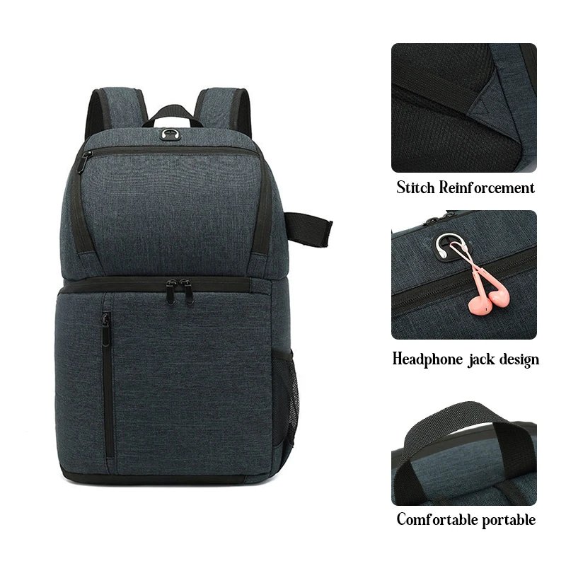 Nylon Professional SLR Camera Backpack Large Capacity Waterproof Outdoor Shooting Travel Can Bring Tripod, Laptop Suitable