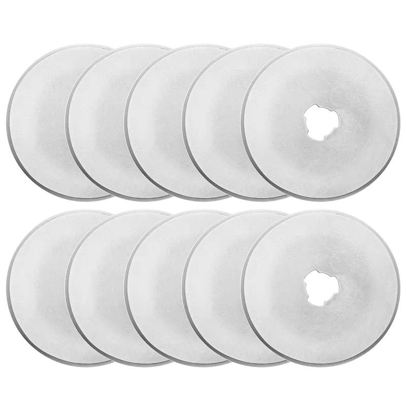 10pcs 28/45/60mm Rotary Cutter Blades Circular Cutting Patchwork Fabric Leather Refill Blades Replacement Sewing Quilting Tool
