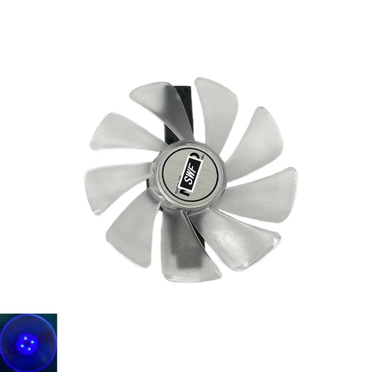 white 1-Fan Blue-LED