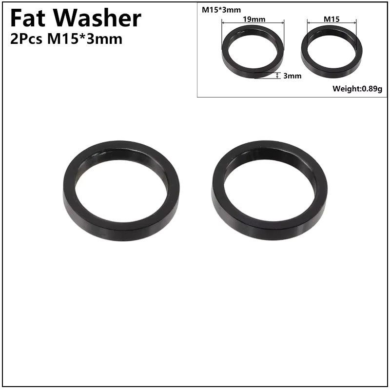 2Pcs M15x3mm Flat