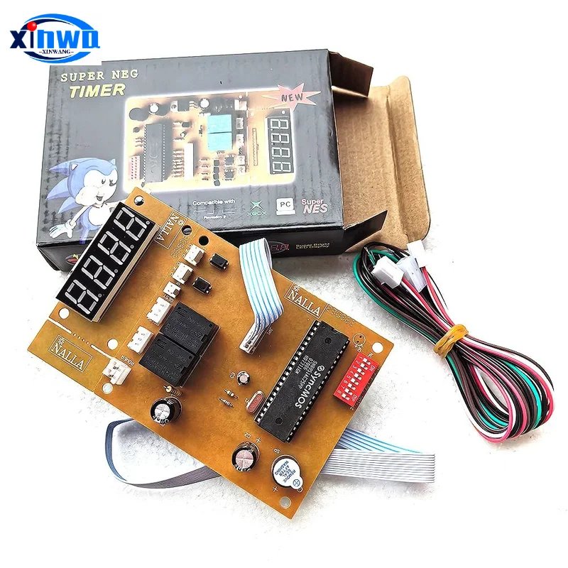 4 Digits Timer Control Board For 2 Coin Acceptor Massage Chair Water Tablero Arcade Vending Washing Machine Game Time Controller
