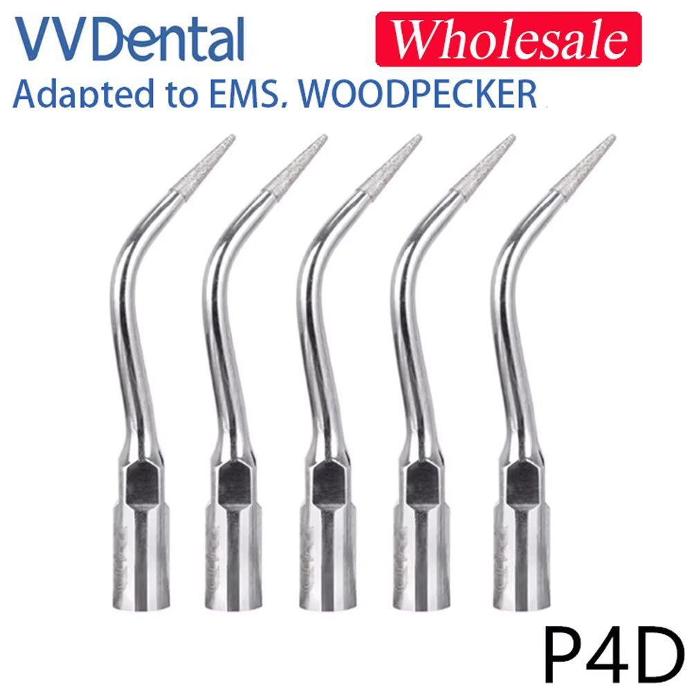 VVDental Wholesale 1/3/5Pcs a lot P4D Ultrasonic Scaler Tip Endodontics Endo Perio Scaling Tips Fit for EMS WOODPECKER Handpiece