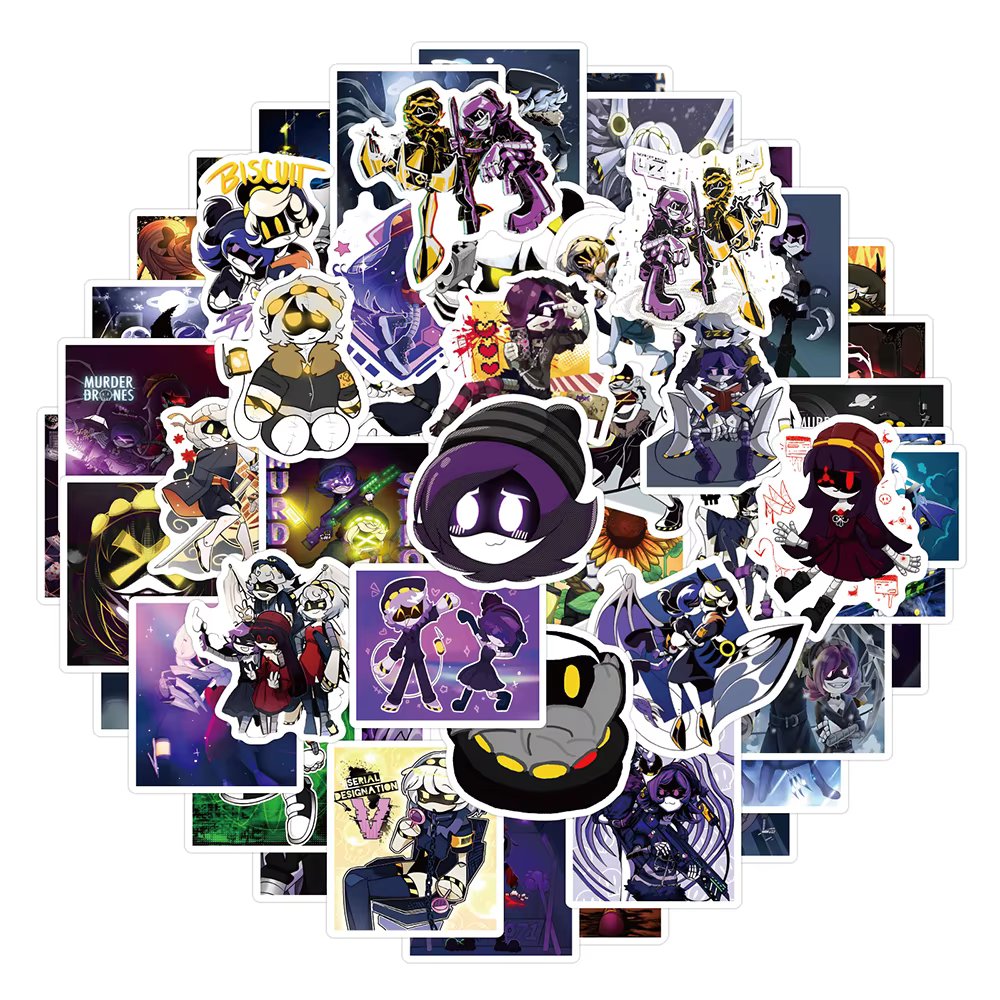 10/30/50/110PCS Funny Murder Drones Anime Cartoon Stickers DIY Phone Skateboard Fridge Guitar Laptop Waterproof Graffiti Toys