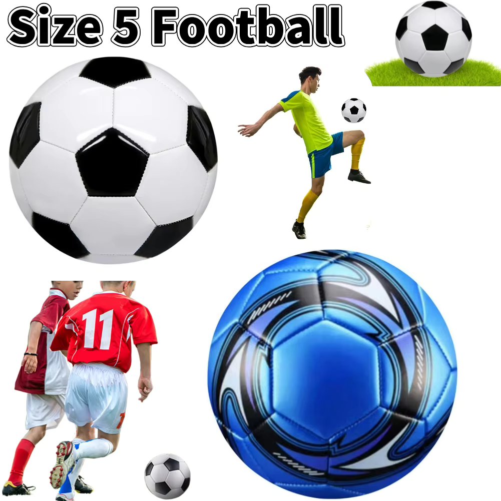 Size 5 Machine Stitched Football Waterproof Professional Soccer Ball PVC Outside Sport Football for Sports Match Game