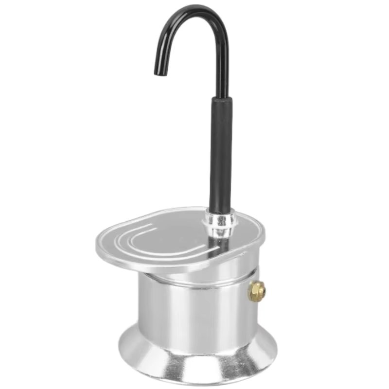 Mini 100ml Moka Pot Double Tube Coffee Pot Stainless Steel Italian Coffee Maker Espresso Utensils Kettle Electric Stove Heating