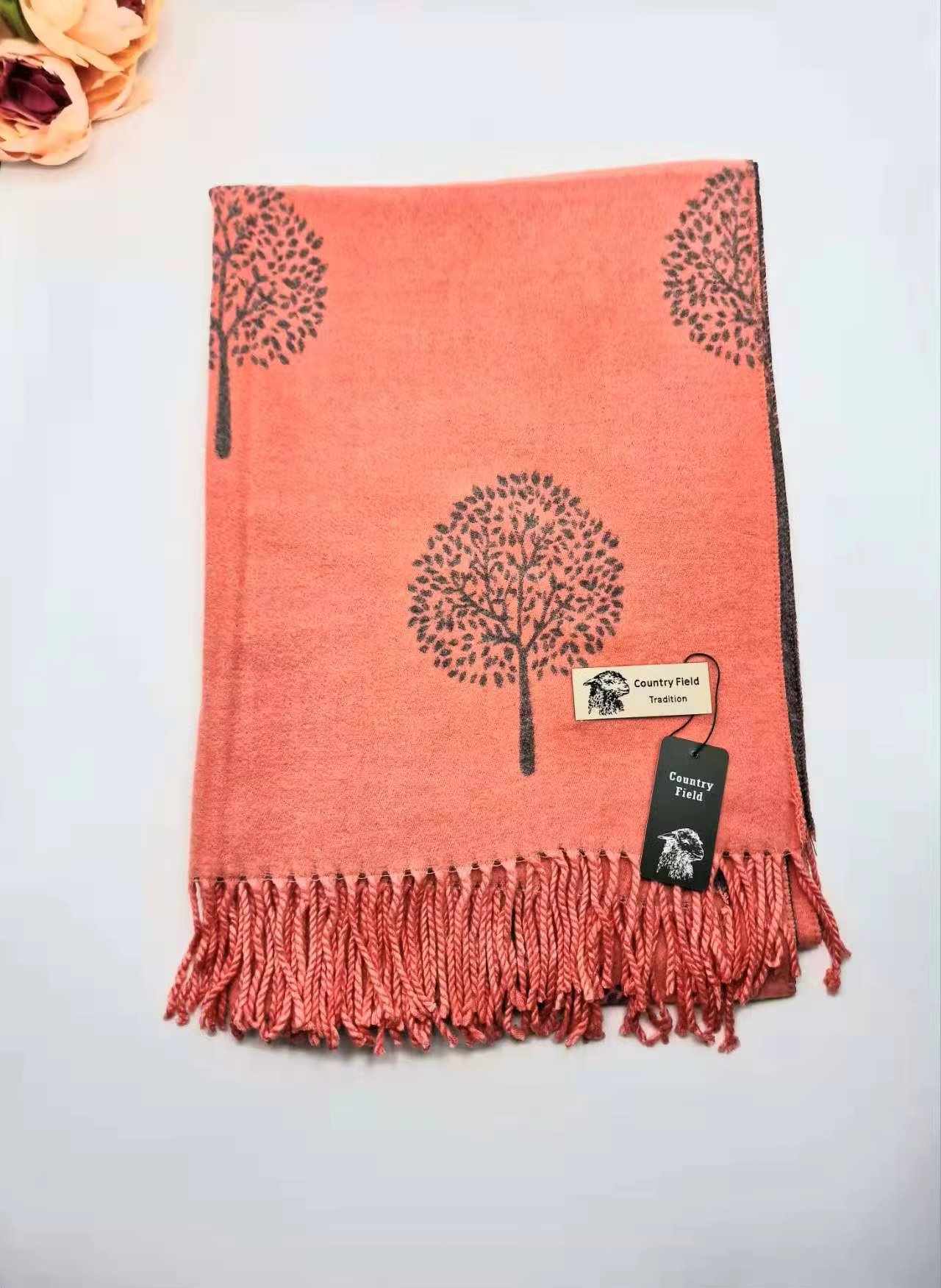 LUXURY Cotton SCARF MULBERRY TREE PRINT REVERSABLE SUPER SOFT SUMMER WINTER SPRING SCARF