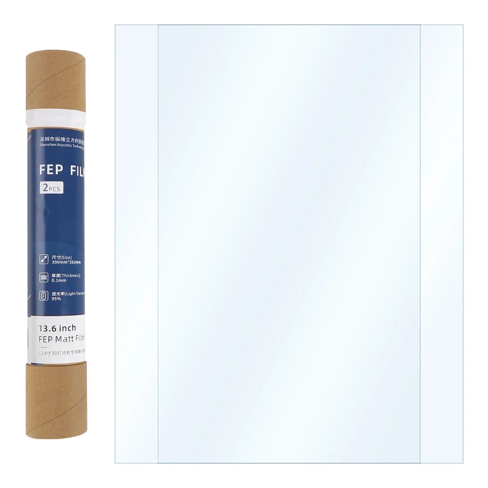 Anycubic 13.6 Inch 1 Pcs 2 Pcs 5 Pcs FEP Film For 3D Printers Photon M3 Max 390X263X0.1mm Thickness 0.1mm 3D Printing Part