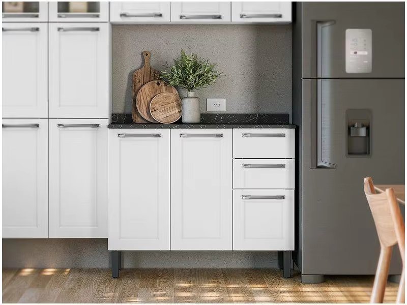 Kitchen Counter with Itatiaia Top 3 Doors 2 Drawers Florence