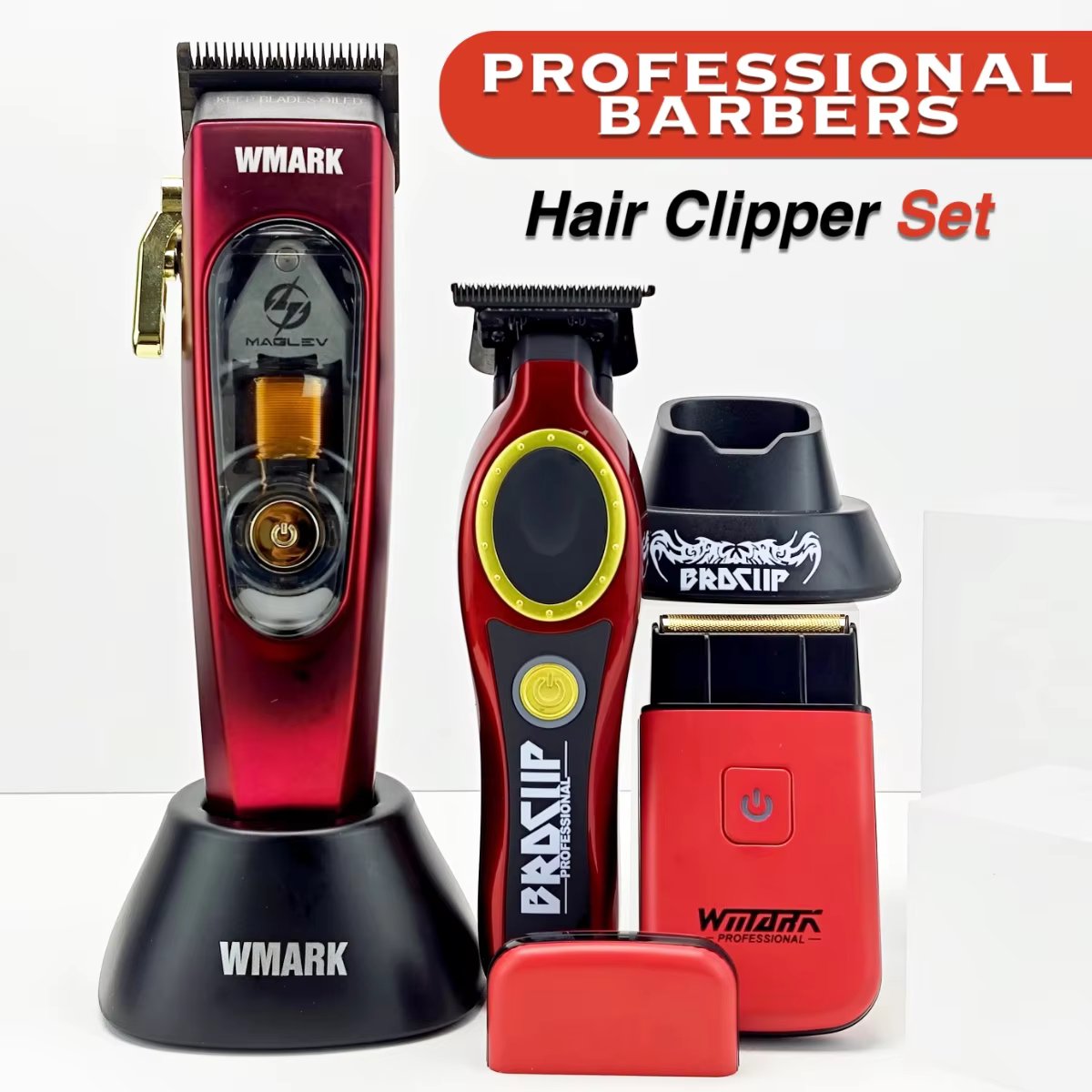 WMARK Professional Electric Hair Clipper NG-9004 BRDCLIP 101PRO Hair Trimmer 3 Color Cover Electric Shaver NG-7901 Barber Shop