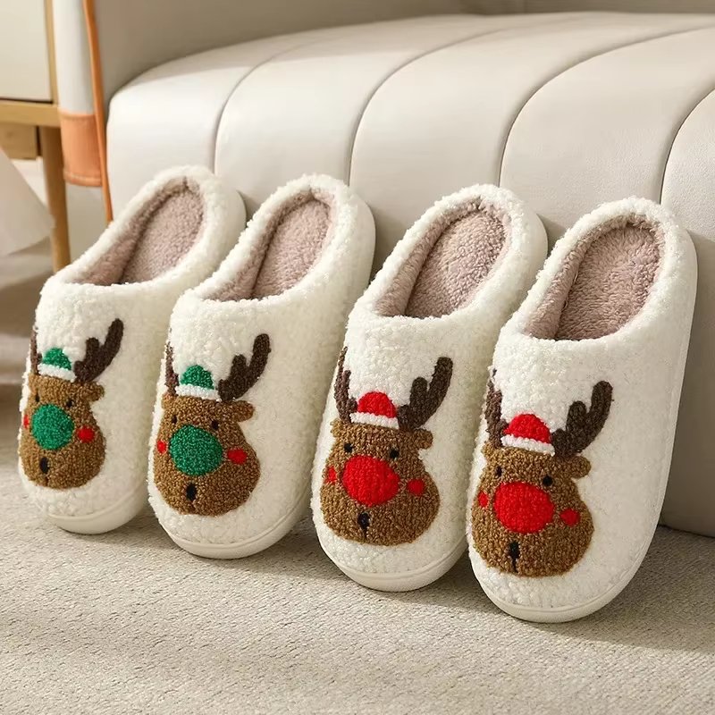 House Fuzzy Slipper Men Male Ghost Face Blue Evil Eye Home Shoes Plush Winter Warm Indoor Floor Non Slip Women Female Halloween
