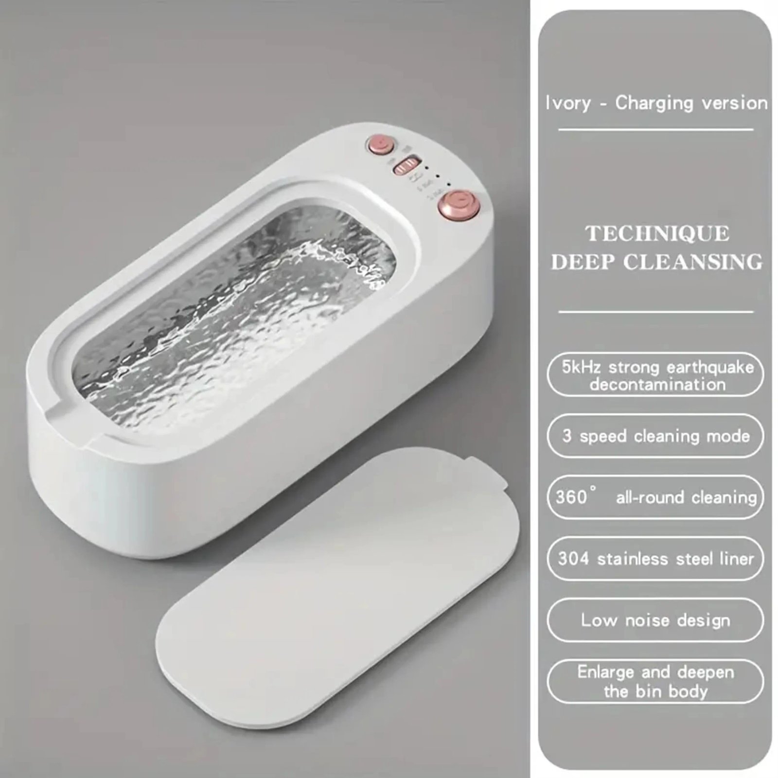 1pc Super Sonic Glasses Cleaner - Ultrasonic Cleaning Machine for Sparkling Clear Specs & Fun Freshness!