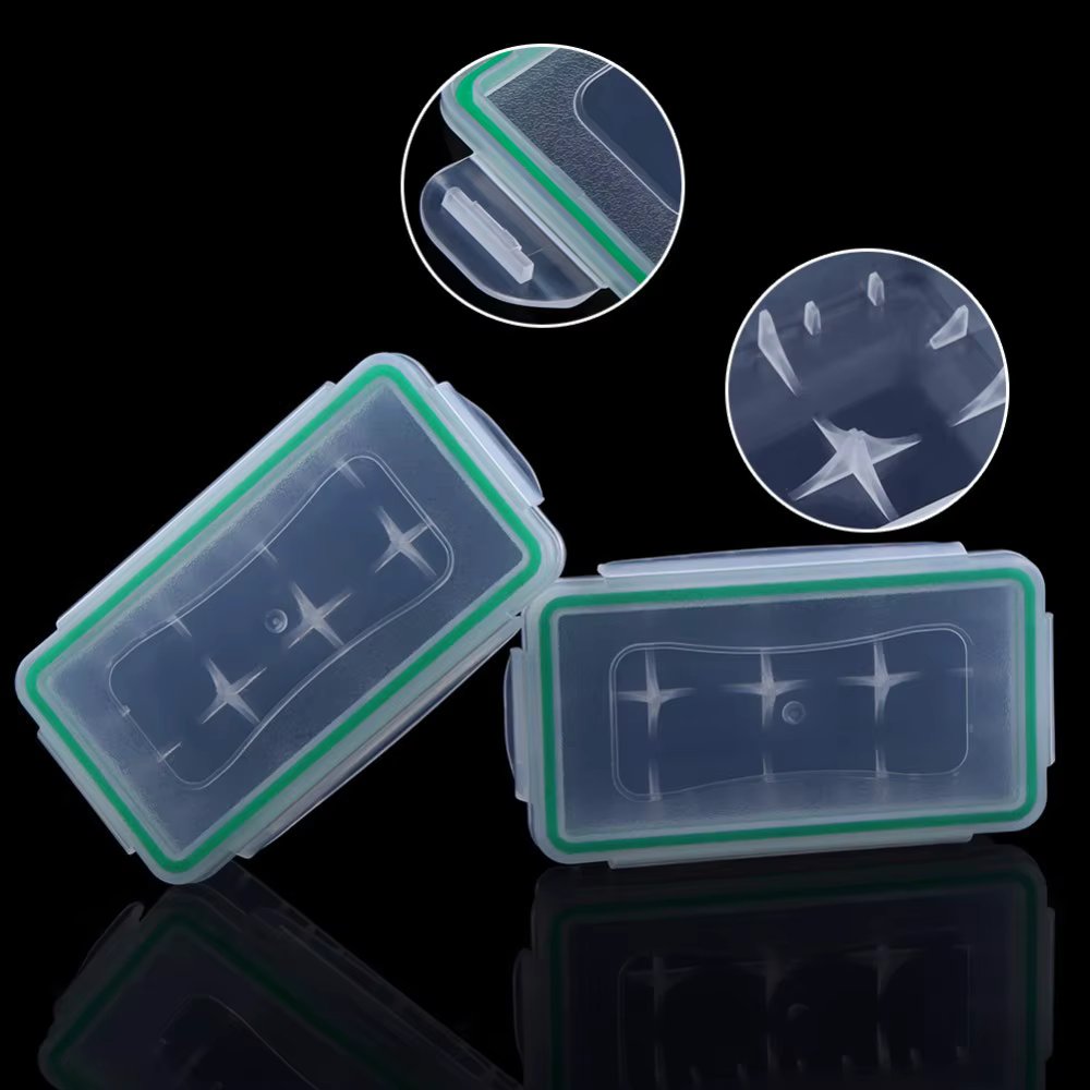 Wholesale Transparent Box Hard Plastic Waterproof 18650 16340 Battery Case Holder For 2*18650/4*16340 Battery Protector Cover