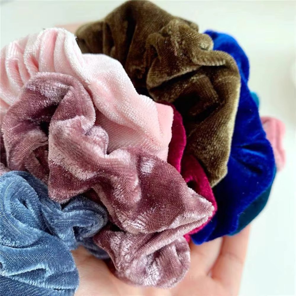 12 Scrunchies Assorted Velvet Xuxinha Hair Strand Kit