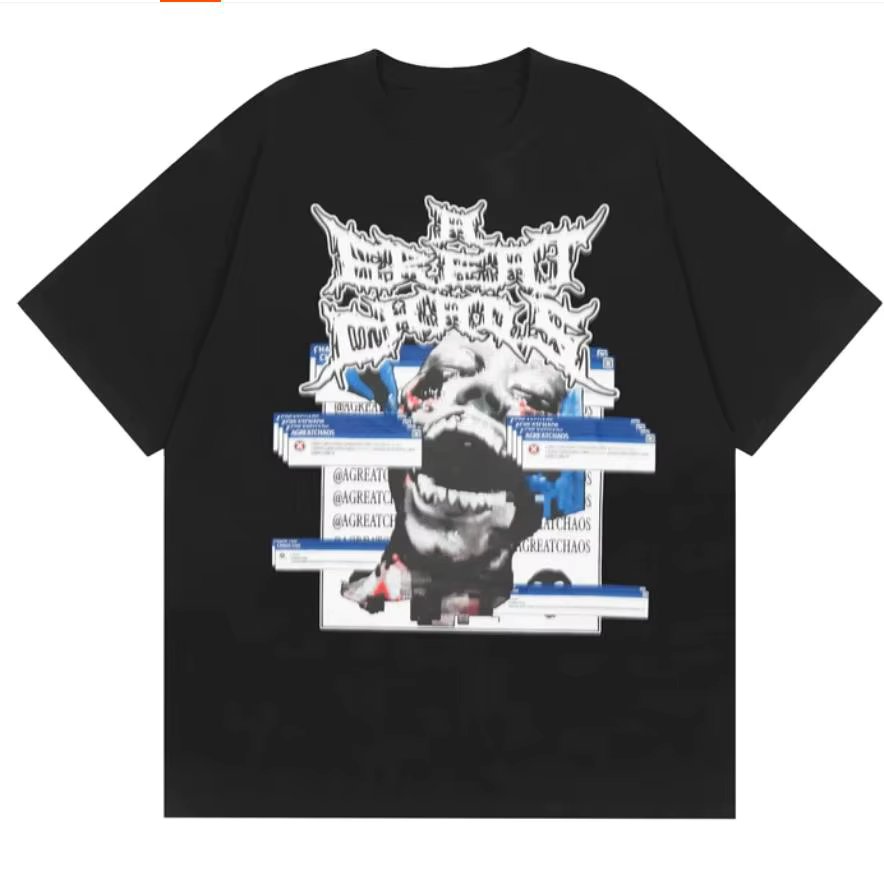 New Men KEN CARSON A GREAT CHAOS MERCH Tour T Shirts T-Shirt Hip Hop Skateboard Street Cotton T-Shirts Tee Top US size N185