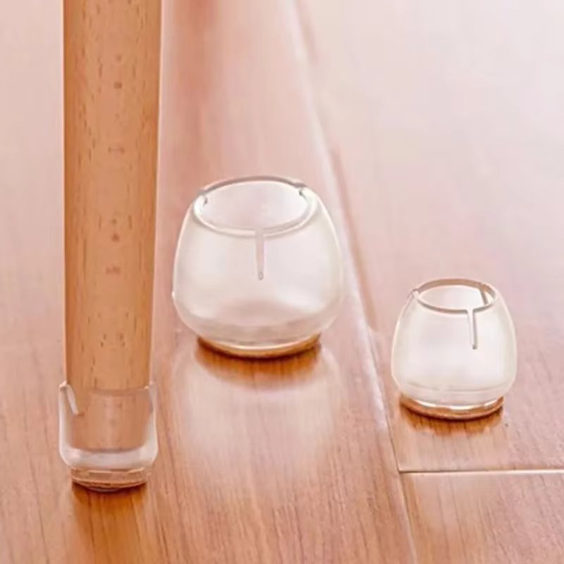 16pcs Chair Leg Caps Anti-Slip Silicone Floor Protector with Felt Furniture Pads Round Furniture Table Feet Covers 20-40mm