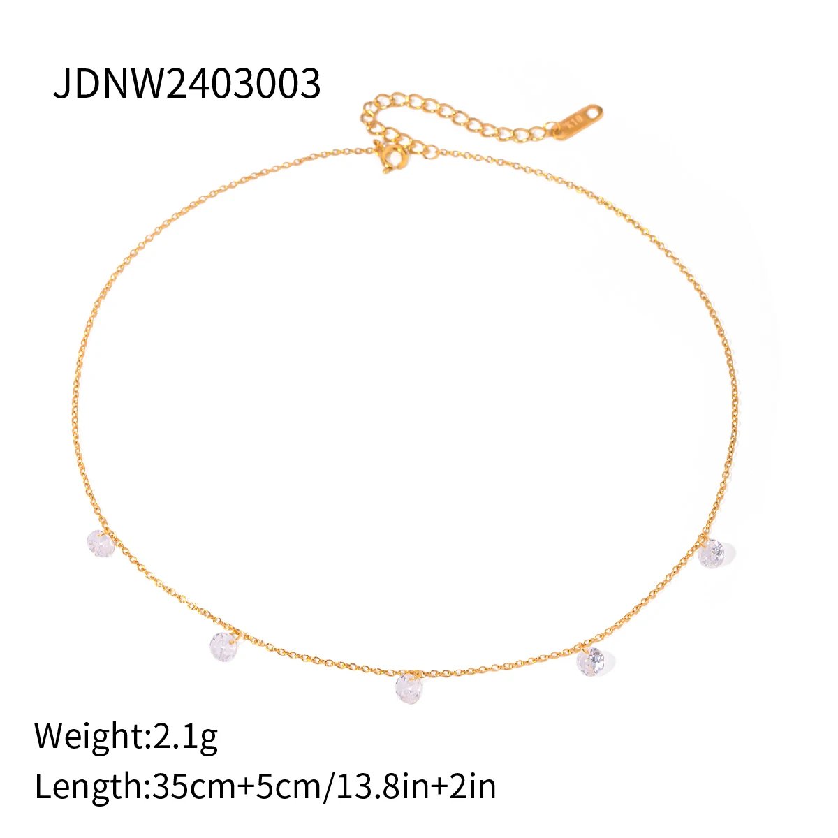 Exquisite 18K Stainless Steel Geometric Minimalist Diamond Pendant Necklace Waterproof Women High Quality бижутерия Party Gift