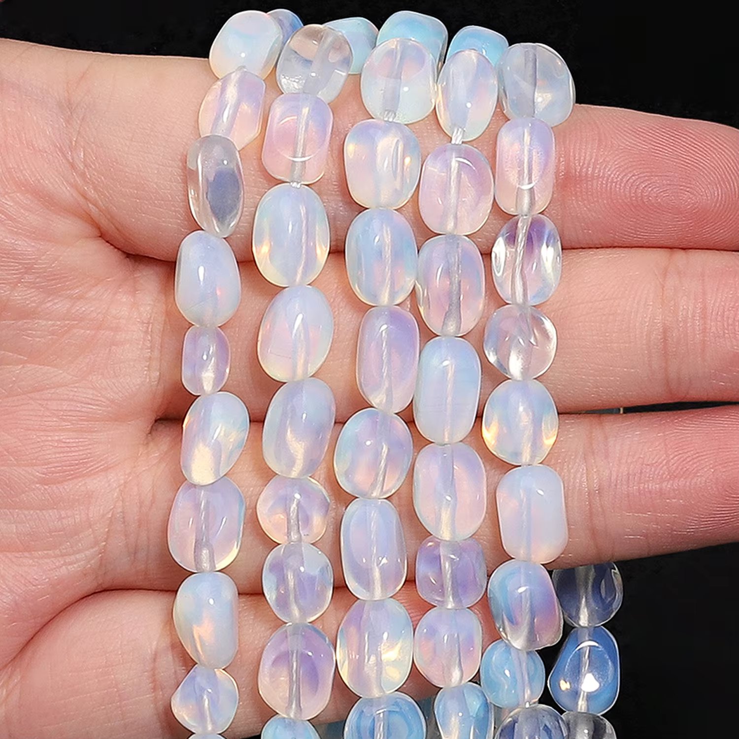 8-10mm Irregular Natural Red Jasper Indian Agate Rose Quartz Stone Beads Loose Beads for Jewelry Making Diy Bracelet Accessories