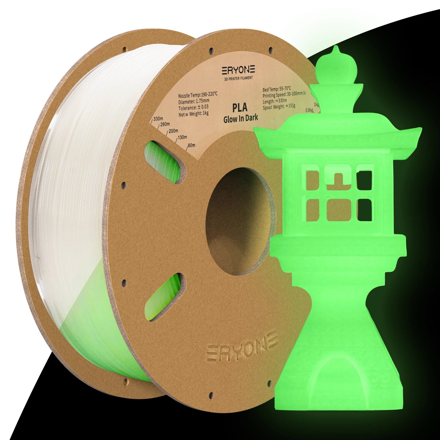 Glow green filament