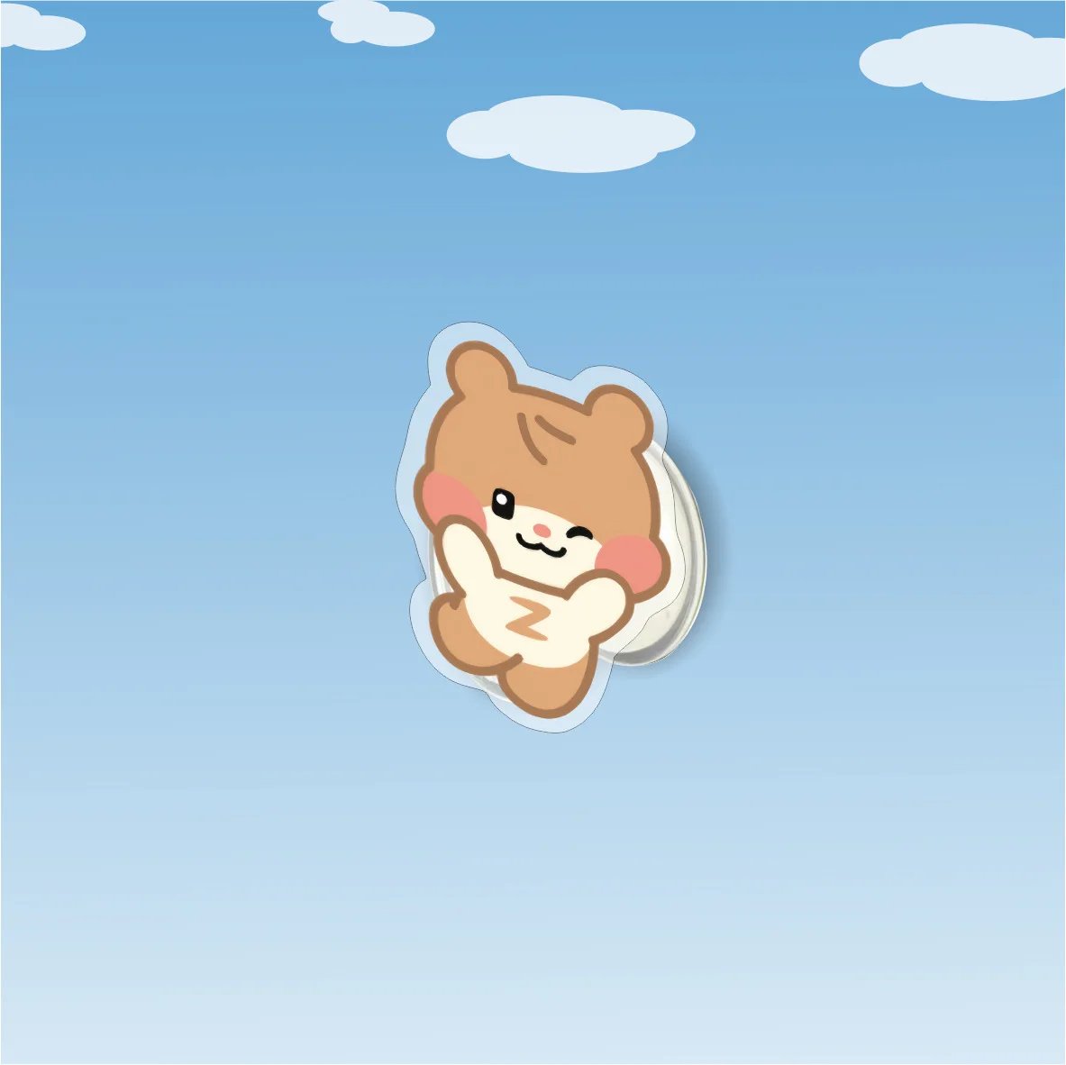 Kpop ZB1 Phone Stand 6CM ZERONI Cartoon Cute Retractable Acrylic Mobile Phone Holder ZEROBASEONE ZhangHao Ricky HanBin Fan Gift