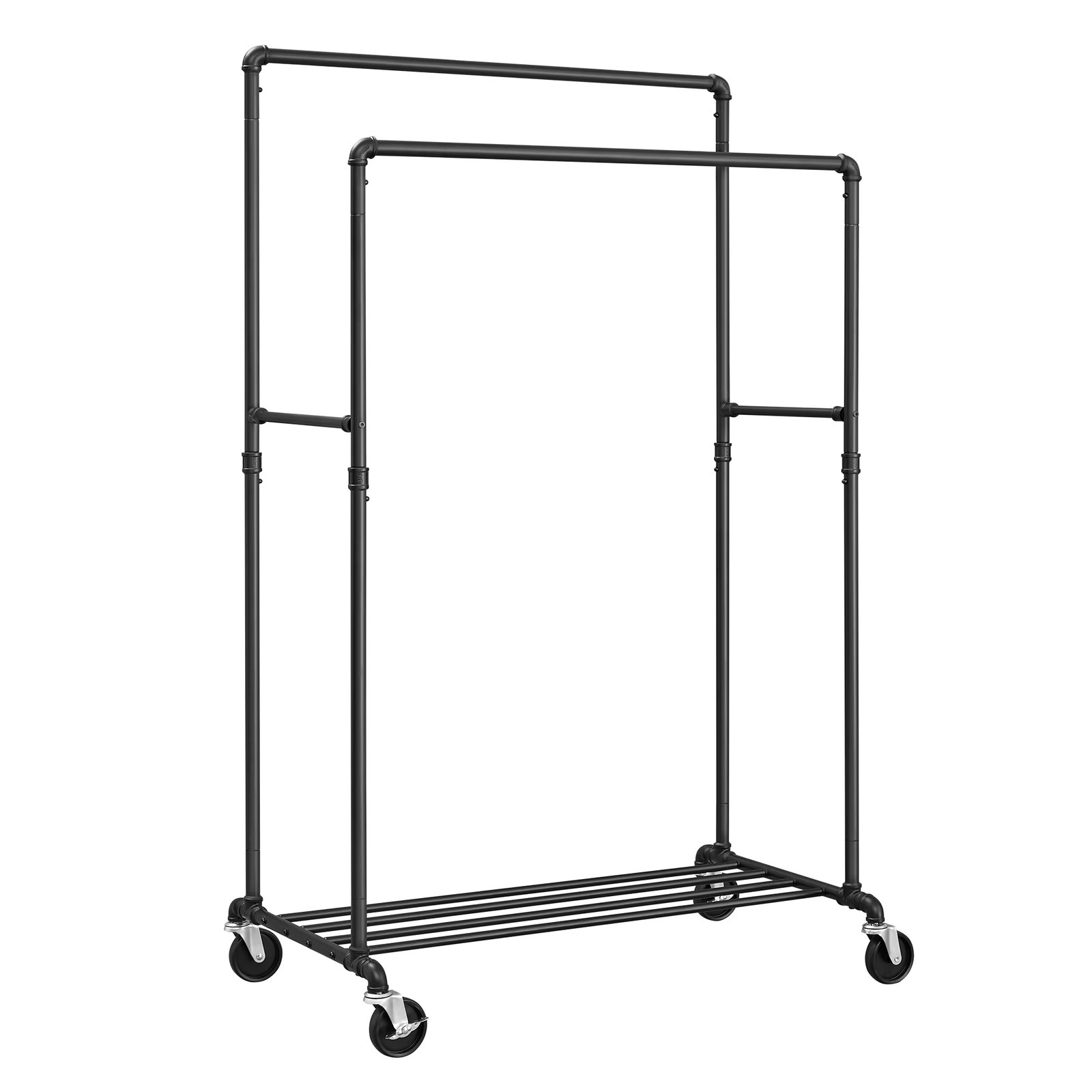 SONGMICS dresses stand, with dresses rods and shelf, can be loaded up to 90 kg