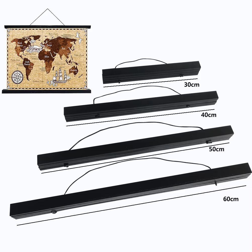 Magnetic DIY Wood Poster Frame Teak Pine Photo Hangers Hanging Kit for Pictures Canvas Prints Poster Scroll Artwork Print Holder