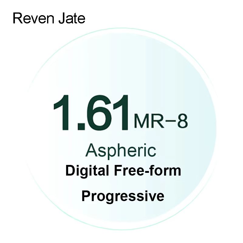 Reven Jate MR-8 Digital Freeform Progressive Prescription Tinted Lenses Aspheric Optical Lenses UV400 Solid and Gradient Tinted
