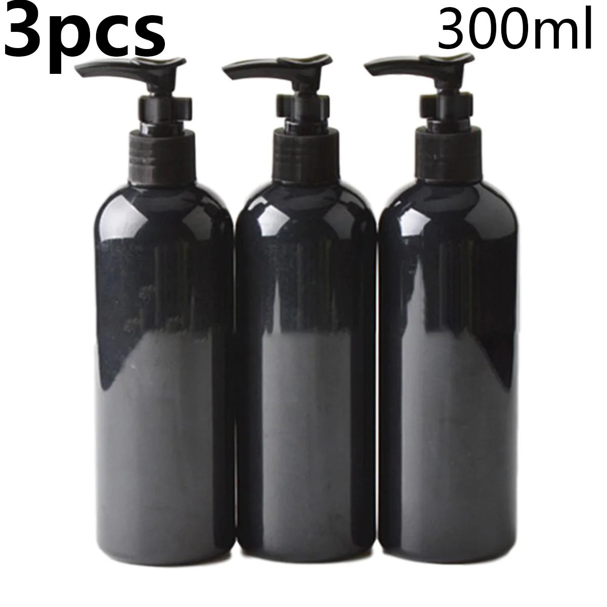 3pcs 300mL Empty Lotion Pump Bottle Pump Shampoo Soap Dispenser Refillable Water New Bathroom Portable Soap Dispensers