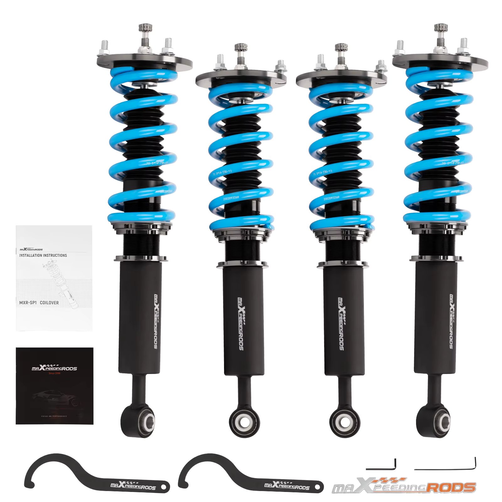 Full Coilovers Strut Suspension Kit 24-way Damping For LEXUS LS430 01-06 UCF40 COT6 Coilover Suspension