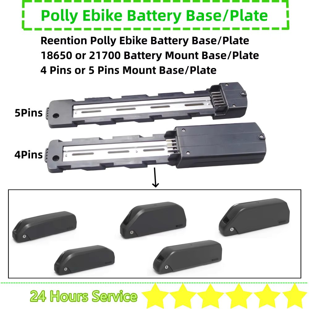 Reention Polly Ebike Battery Bottom Mount Base Plate Bracket Holder 18650 21700 E-bike Battery Fixing DP-5 DP-5C DP-6 DP-6C