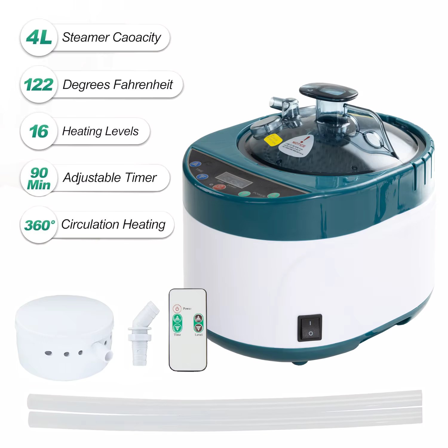 4L Sauna Steam Generator Portable Sauna Steamer with Remote Control Home Sauna Steam Pot Stainless Steel Pot