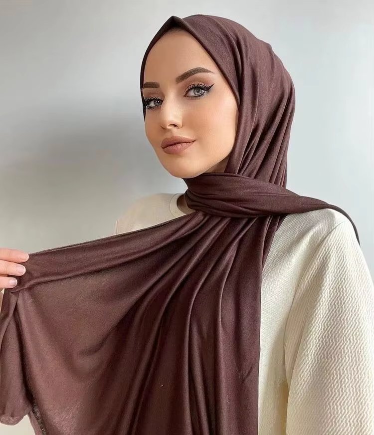 Ramadan Jersey Hijab Scarf For Muslim Women Shawl Stretchy Easy Hijabs Modal Cotton Hijab Scarves Headscarf African Woman Turban