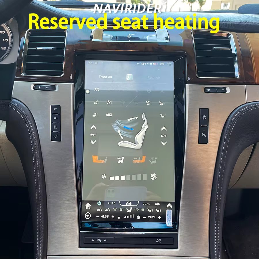 13.6inch Tesla Android 13 Screen Radio 2din For Cadillac Escalade 2007-2014 GPS Carplay Car Multimedia Video Player Stereo Navi