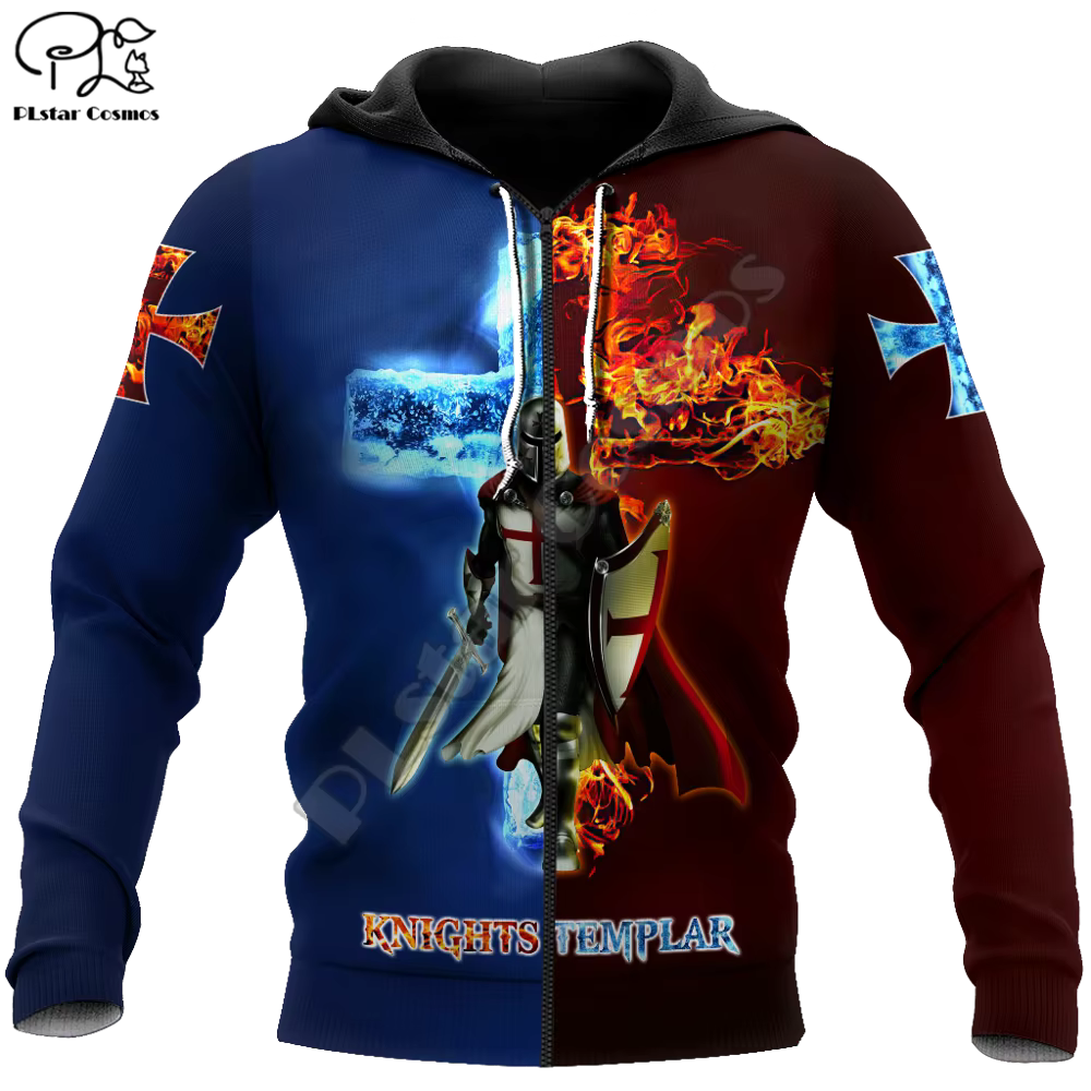 3D Printed Cross Knights Templar Jesus Armor Men for Women Harajuku Streetwear Funny Hoodies/Sweatshirt/Jacket Drop Shipping