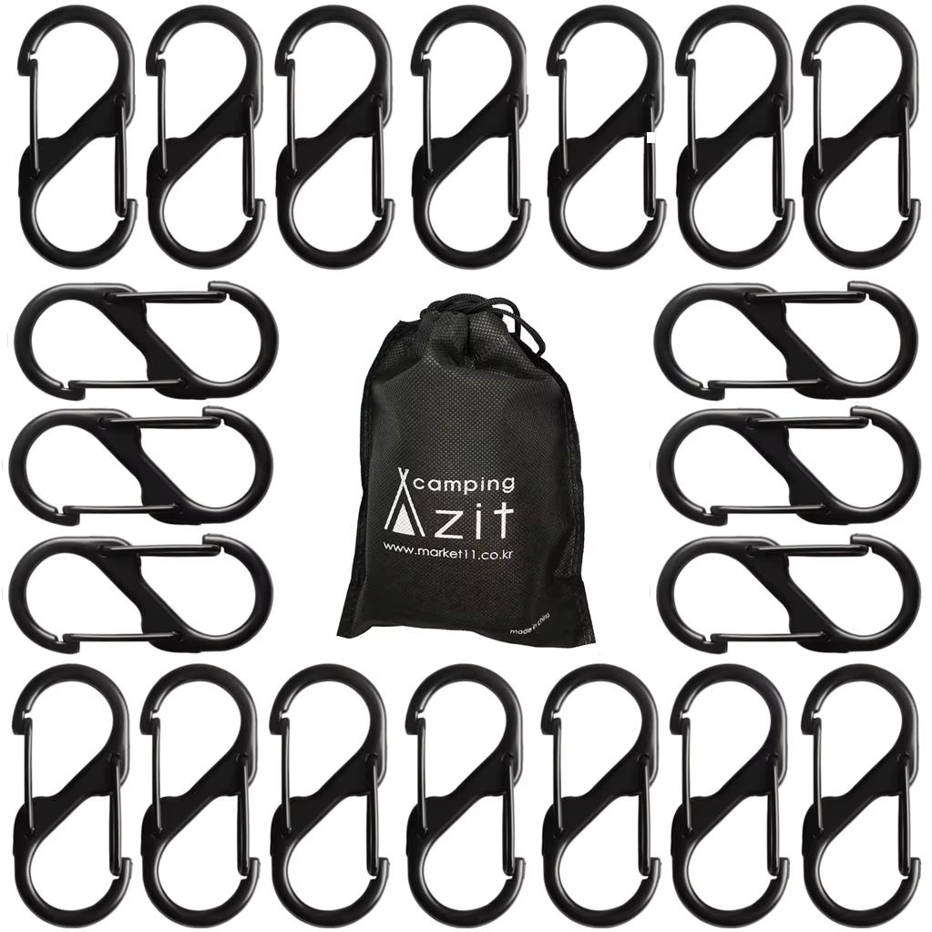 [CampingAzit] Camping Azit S Caraviner Camping/Climb Two-way Key Ring Ring 5cm 20pcs (S비너 5cm 20pcs)