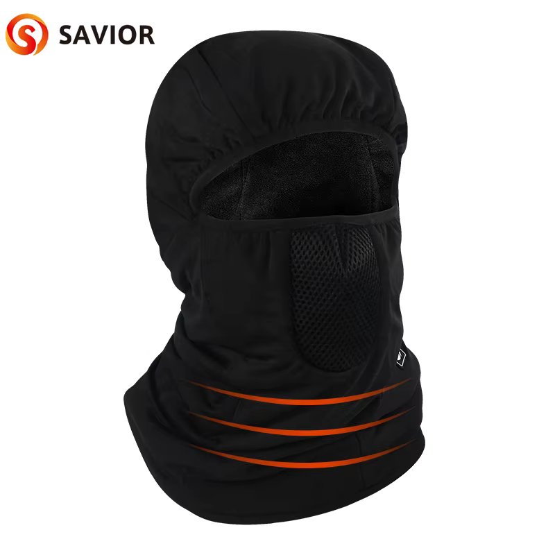 Savior Riding Heating Face Mask Men Women Winter Thermal Windproof Rechargeable Battery Motorcycle Outdoor Sports Heated Mask