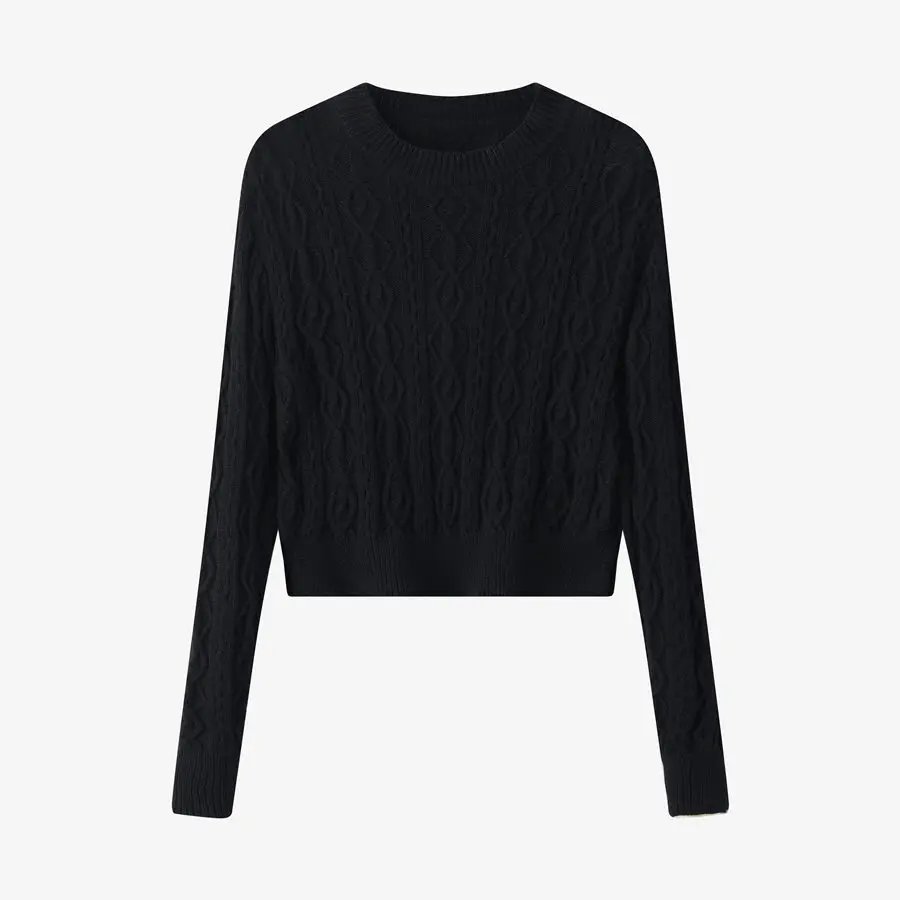 Black knitted Tops