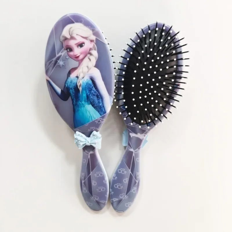 Disney Stitch Air Cushion Comb Minnie Mouse Frozen Elsa Cartoon Bowknot Massage Hair Brush Haircare Hairdressing Tool Girl Gifts