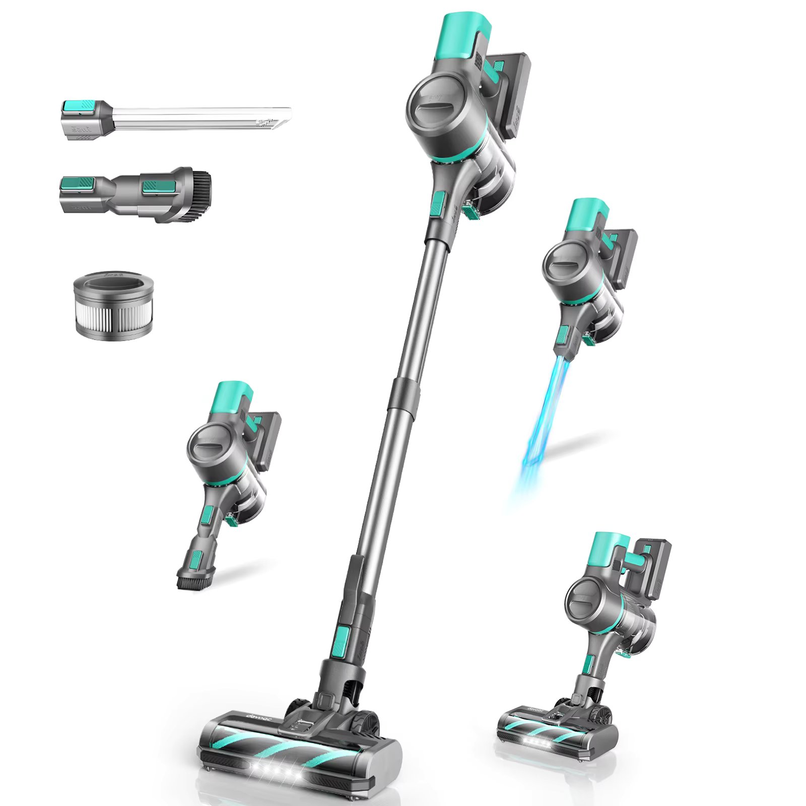 DEVOAC  S10K Cordless Vacuum Cleaner, 28Kpa Suction 3 Modes Handheld Stick Vacuum for Carpet, Pet Hair, Hard Floor