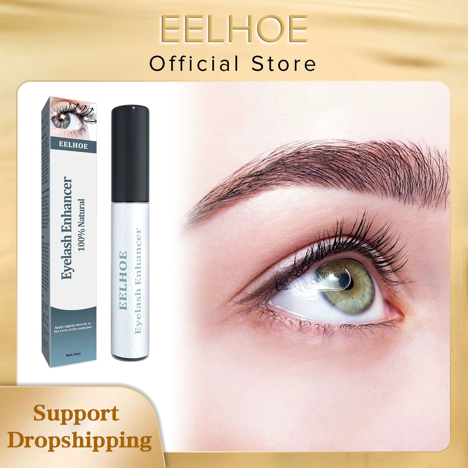 EELHOE Eyelash Enhancer Serum Lengthening Eyelashes Repair Strengthen Curling Thicken Eye Care Lift Eyelash Growth Essence 3ml